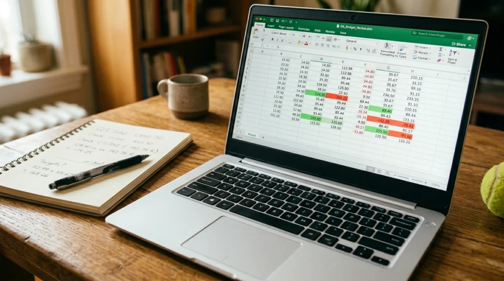 Laptop mit Wettquoten-Vergleich für Value Betting im Tennis